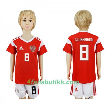 Fotball-VM 2018 Russland drakt Glushakov 8 Barn Hjemmetrøye